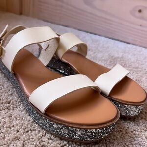 J. Crew platform slides- brand new